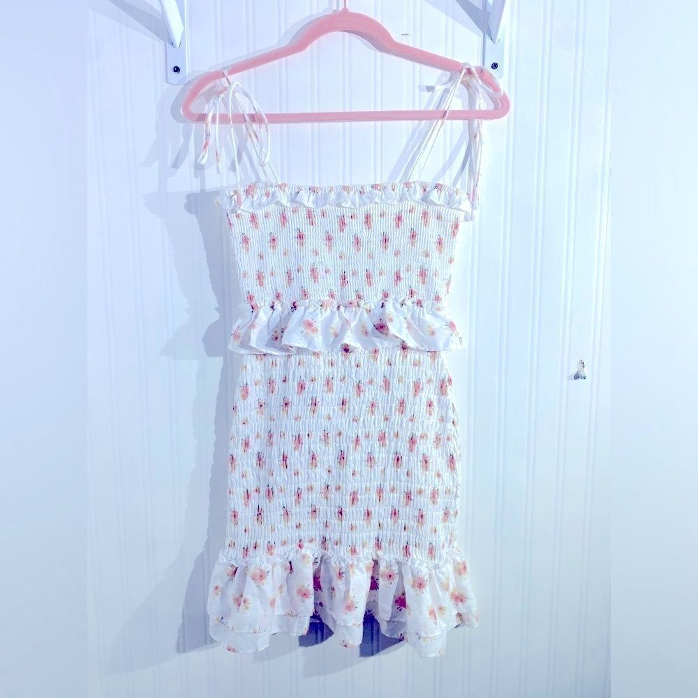 Storia Ruffle Floral Mini Dress‎ Sz S